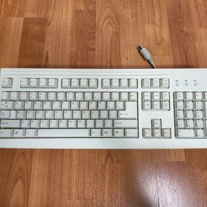 Mitsumi Standard Wired AT Keyboard, Ivory, AT Computer Keyboard, Model KFK-EA4XA